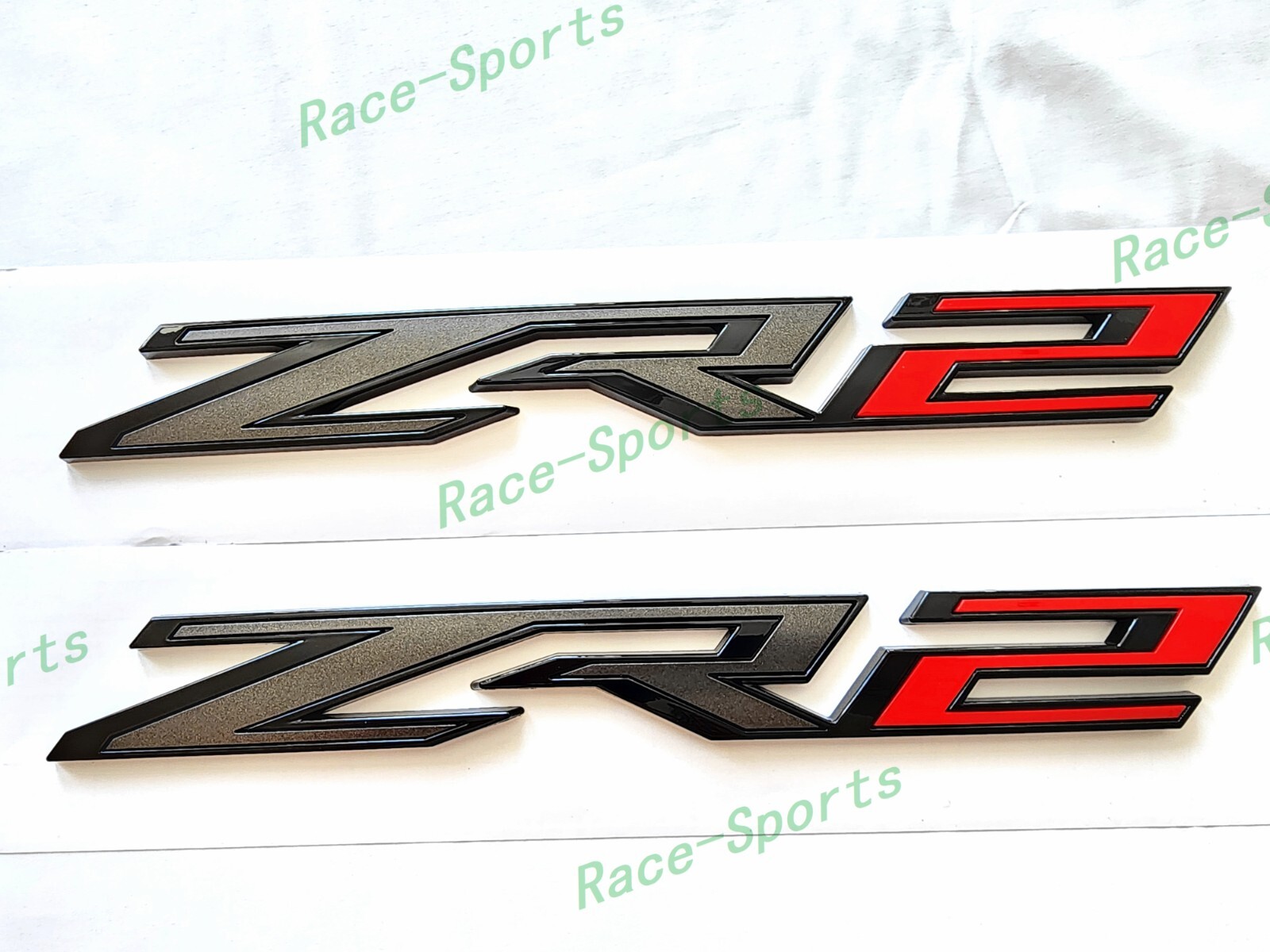 Zr2 Emblems Gloss Black Red Fender Rear Grille ZR2 2500HD Emblems Chevy Silverado ...