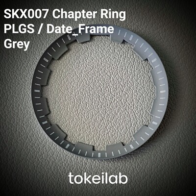 SEIKO Chapter Ring SKX007 / PLGS Date Frame Grey