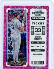 2023 Panini Chronicles Optic Contenders LARRY WALKER Pink Velocity Prizm 16/17