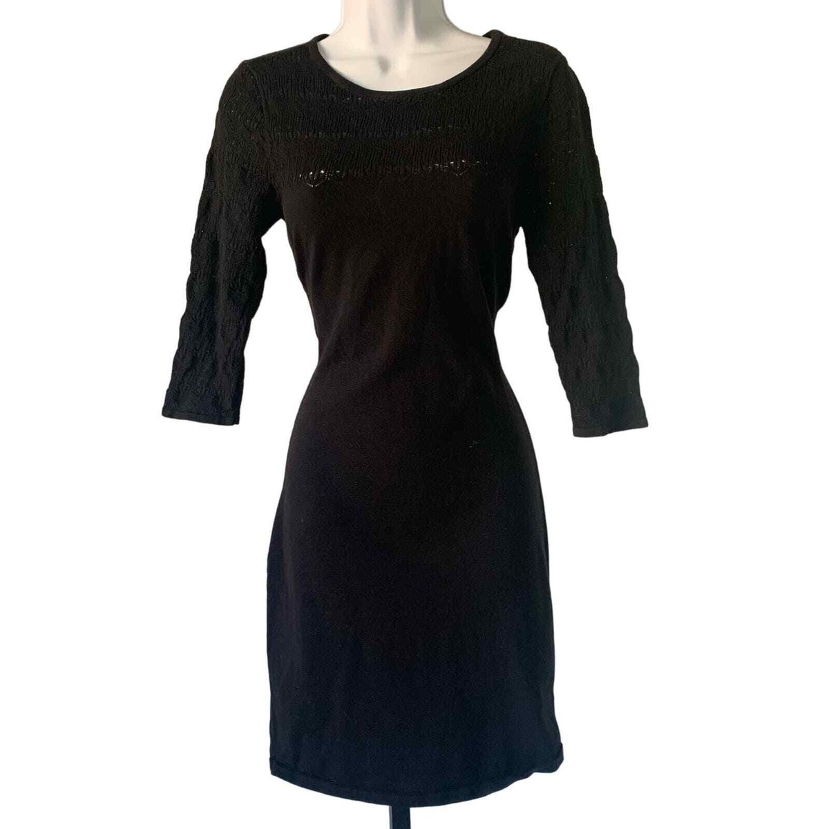 h&m black tight dress H&M Rib-Knit Bodycon Dress with Low-Cut Back