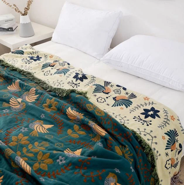 Large Boho Sofa Throw Blanket with Tassels,100% Cotton Woven Blanket,Bedspread - Image 3 of 4