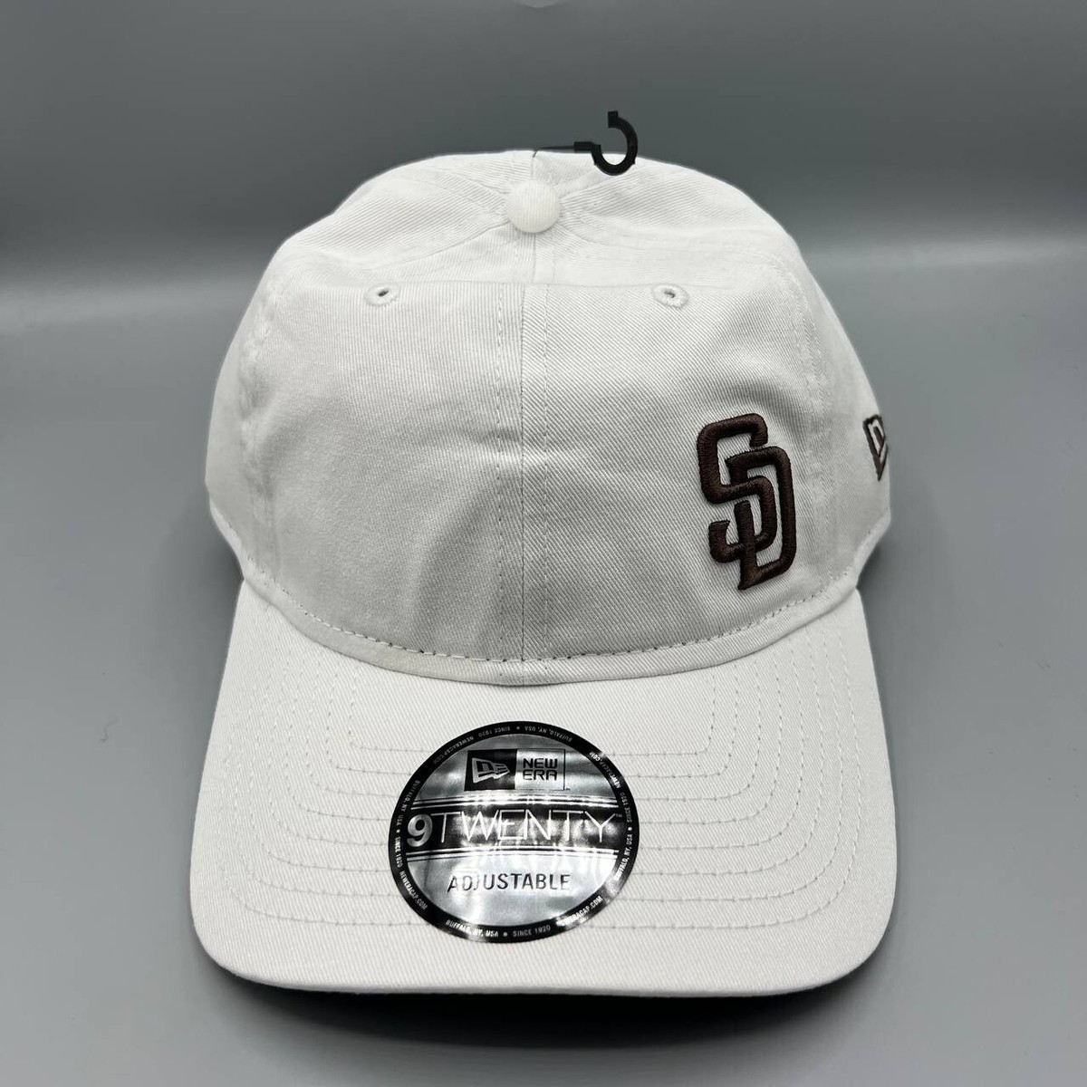 San Diego Padres Hat Men White 9Twenty New Era Strap Back Cap New 