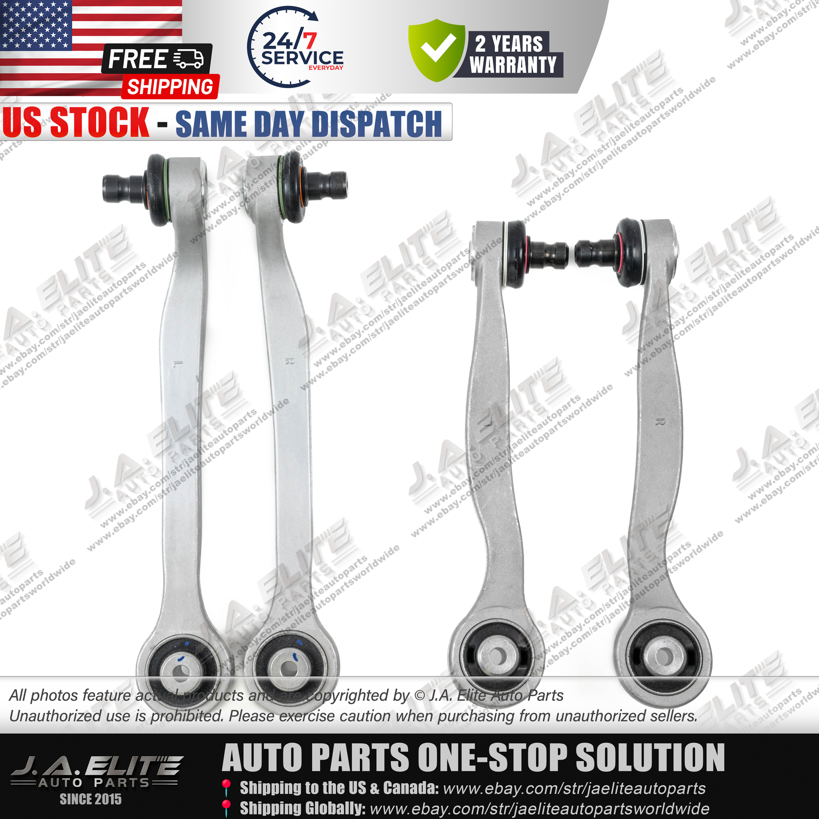 4pcs Front Upper Control Arm Kit fit Bentley Continental & Flying Spur