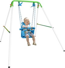 My First Toddler Swing-Heavy-Duty Baby Indoor/Outdoor Swing Set with Safety
