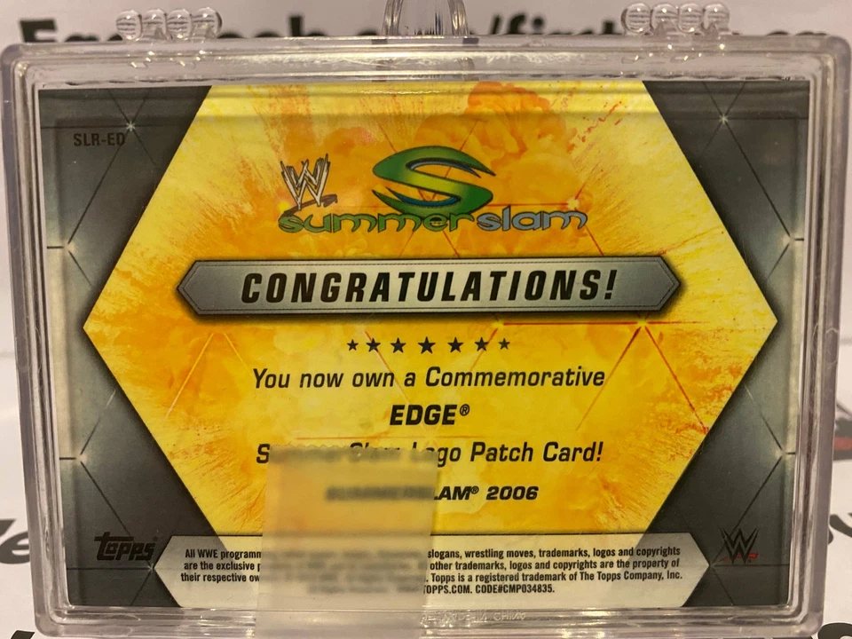 2019 Topps WWE Summerslam Logo Edge #SLR-ED Patch - Image 2 of 2