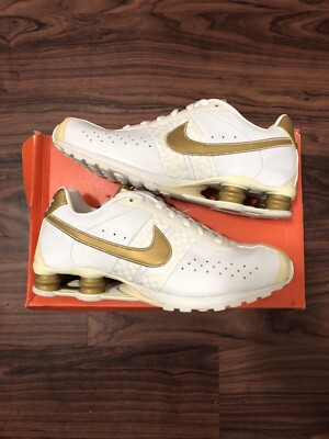 2007 Nike Shox CL Premium White-Metallic Gold Men’s 12 US [315785-171]  Deadstock