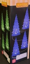 Lemax Village Christmas Crystal Color Changing Lighted Trees Set of 4 New