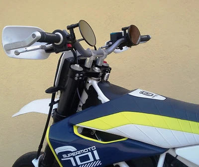 Lenkerenden Spiegel E-geprüft Plug & Play inkl. Adapter passt für Husqvarna 701