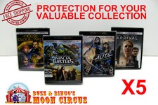 5x 4K UHD WITHOUT SLIPCOVER SIZE 4K1 - CLEAR PLASTIC BOX PROTECTOR SLEEVE