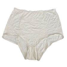 Vintage Sissy White Granny Panties Semi Sheer Hi Waist 100 acetate