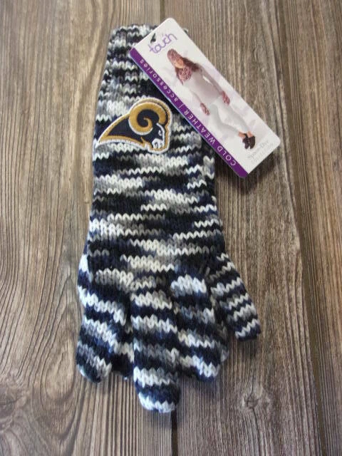Guantes para mujer Los Angeles Rams Touch by Alyssa Milano bordados con logotipo tejido nuevos con etiquetas Foto 2 de 3