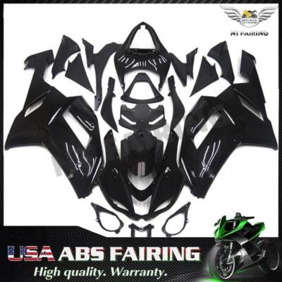Fairing Kit for Kawasaki Ninja ZX6R 636 2007 2008 Glossy Black ABS Plastic Kit