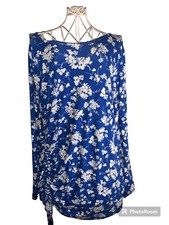 NWT $44 LANE BRYANT FLORAL LONG SLEEVE TUNIC/DRESS. Size 22/24