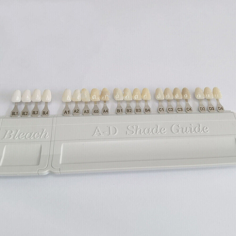 Teeth Shade Guide Porcelain Dental 20Color A-D Tooth 4-Bleach | eBay