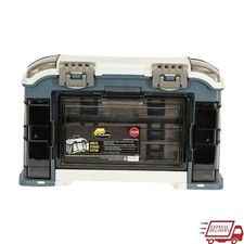 Angled Tackle System Fishing Box W/ 3 Utility Trays Bulk Storage Organizer New