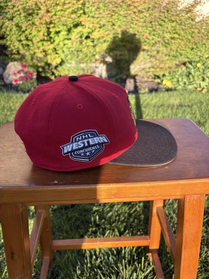 Chicago Blackhawks Snapback Hat 47 Brand NHL Red Black Cap Western Conference - Image 4 of 4