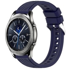 Samsung Gear S3 Classic Silicone Strap 22mm Midnight Blue Stripe Texture