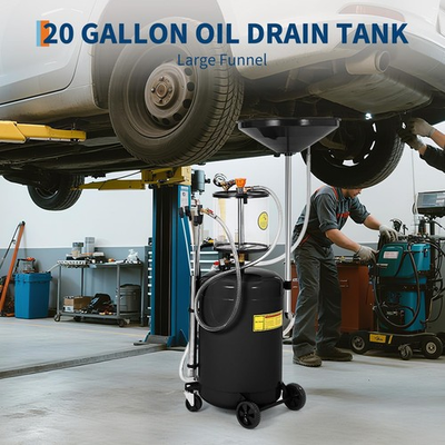 #ad 20 Gallon Waste Oil Drain Tank Pneumatic Oil Drainer Oil Extractor and Collector $170.33