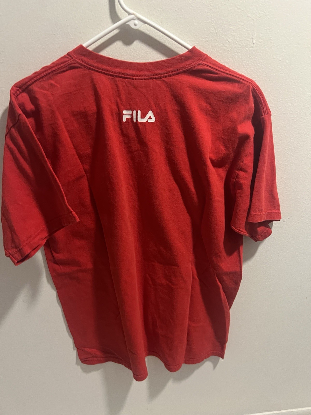 FILA T shirt Nasdaq 100 Open 2003 Tennis Miami Florida Y2K grande rossa made in USA