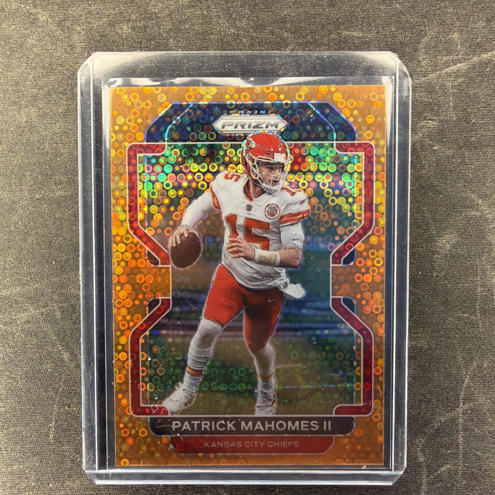 2021 Panini Prizm - Patrick Mahomes II #190 Orange Disco Prizm