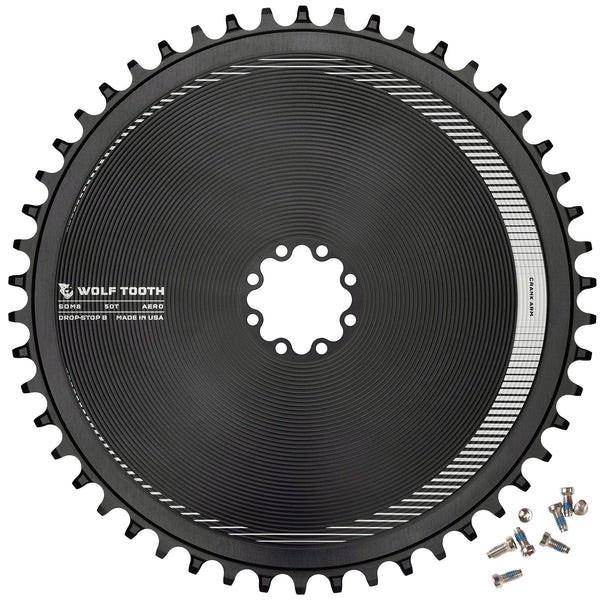 Цепное кольцо Wolf Tooth Aero 50T Drop-Stop B с 8 болтами облегченное 7075-T6 25790₽
