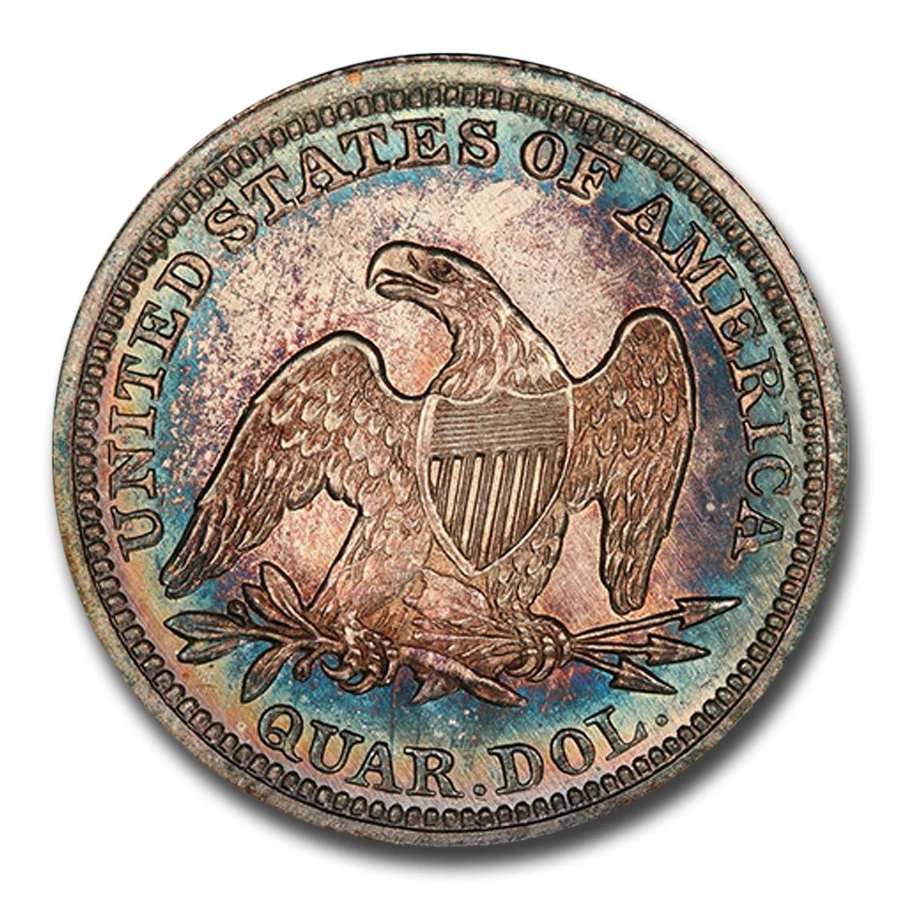 1857 Liberty Seated Quarter MS-66+ PCGS CAC - Image 3 of 3