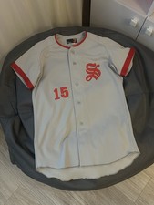 TSUYOSHI SHINYO BASEBALL JERSEY RARE VINTAGE ORIGINAL JAPAN #15 SHINJABU SIZE M