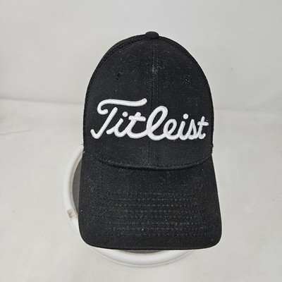 Titleist Hat Cap Fitted Mens Small Medium Black Pro V1 Golf Mesh New Era