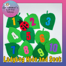 Ladybug Hide and Seek Sample Set for Felt or Flannel Board Play