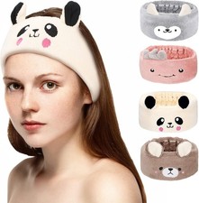 4 Pieces Animal Hair Bands Face Wash Headband Spa Animal Ears for