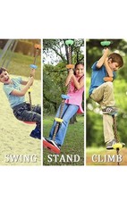 Climbing Rope Tree Swing with Platforms and Disc Swing Seat Set Outdoor no box