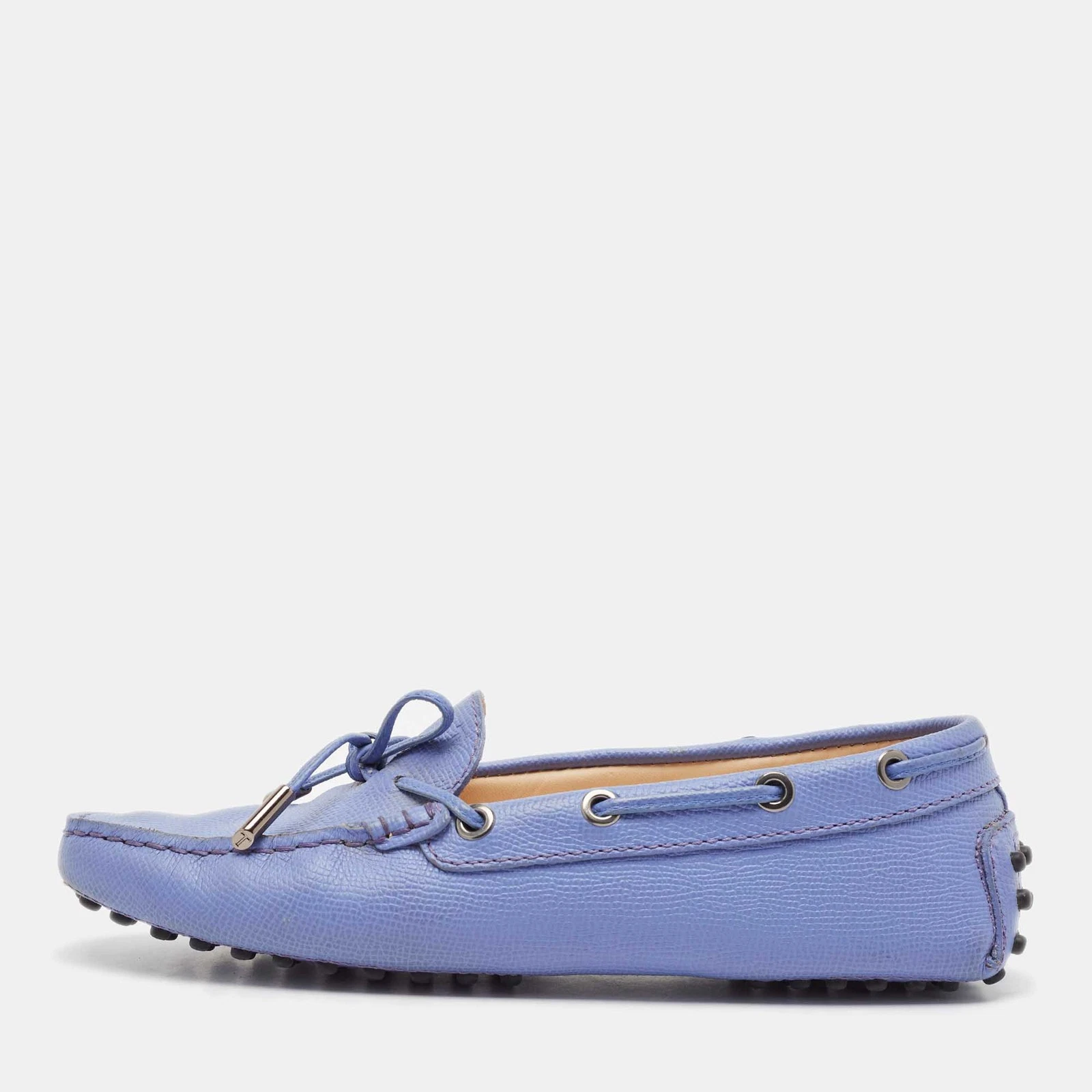 TOD’S Mocassini Tod's blu in pelle con fiocco taglia 36