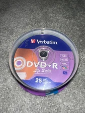 Verbatim Color Life Series DVD+R 4.7GB 16x Speed & 120 Min - 25 Discs New Sealed