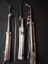 3 tripod cymbal/accessory stands plus hihat pull rod - Ludwig, etc.