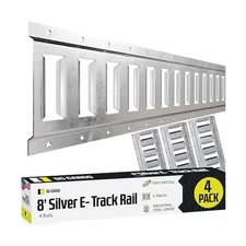 DC Cargo Mall Outdoor E Track Tie Down Rail Kit 8' (4 Pack) for Garages, Vans...
