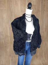 Blouson vintage en véritable fourrure Astrakan (Karakul) + cuir – signé...