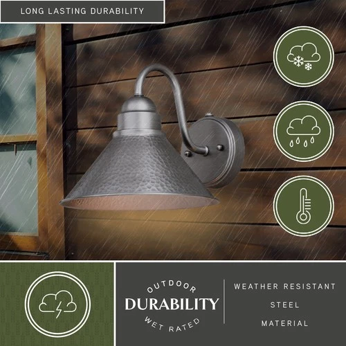 Vaxcel Lighting T0197 Outland 1 Light 9" Tall Outdoor Wall Sconce - Grey - Picture 5 of 12