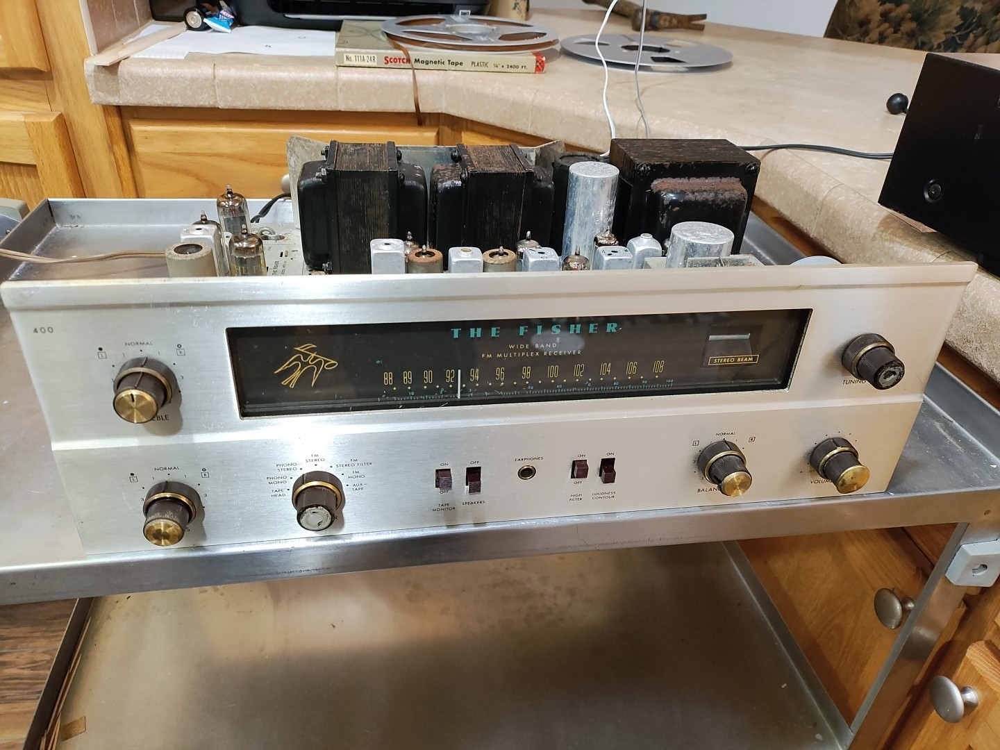 Vintage Fisher Tube Receiver with 12AX7 and Sylvania 7868 Tubes Working