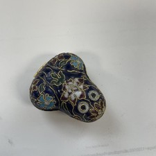 1.8'' Ancient Chinese Cloisonne Enamel Inlay Filigree Flower Animal Frog