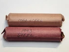 2 Rolls of 50, 1943 P Lincoln Wheat Steel Cents , 100 total