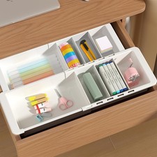 Expandable Drawer Organizer, 2 PCS Adjustable Drawer Organizer Trays, Drawer ...