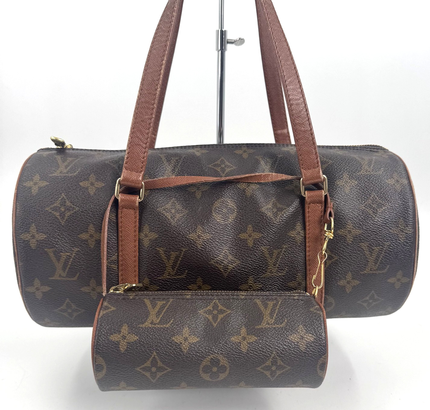 Auth LOUIS VUITTON Monogram Papillon 30 W/Pouch M51385 Ladies Handbag KB324