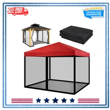 10x10 Mosquito Net with Zipper for Gazebo Canopy Patio Camping