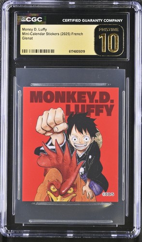 2025 ONE PIECE TRADING CARDS MINI-CALENDAR MONKEY D. LUFFY CGC 10 PRISTINE