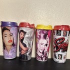 Set Of 4 Commemorative Selena Quintanilla XXV Stripes Cups — photo 1