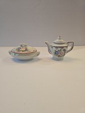 RARE Little Duchess JAPAN TEA SET Pink FLORAL Teapot Set 2 Vintage