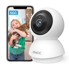 2K Security Camera Indoor 5G WiFi Home Pet Baby Monitor AI Motion Tracking White