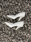 Vintage Barbie Doll WHITE Closed Toe Heels Pumps Shoes Japan Mattel