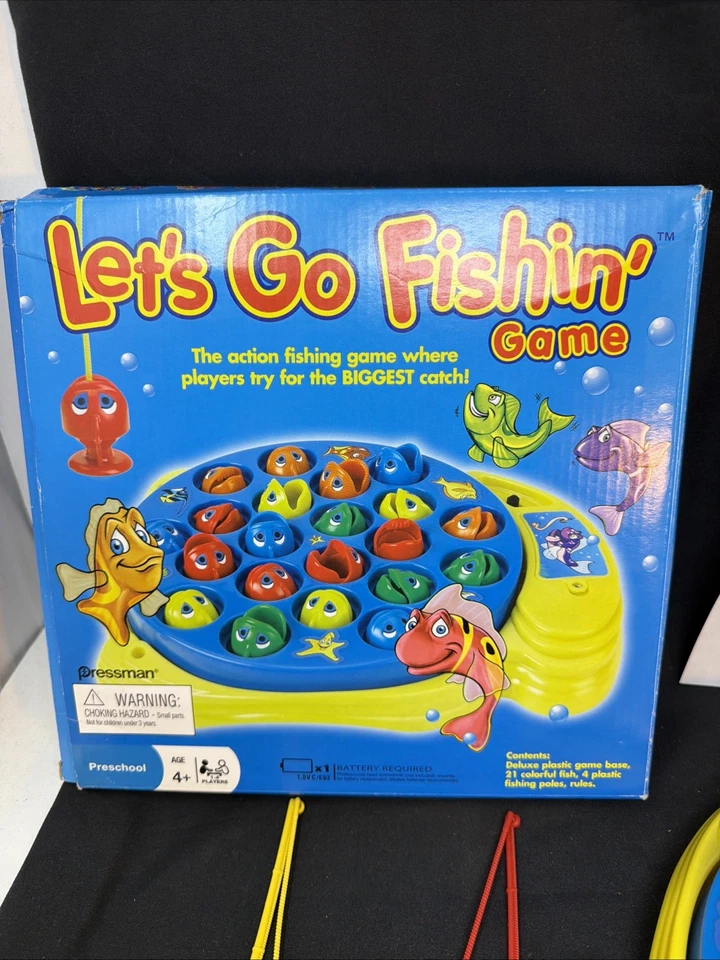 Vintage Pressman Let's Go Fishin' Electronic Fishing Game & Guide, 100% Tested - Image 2 of 4