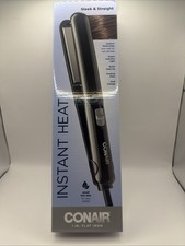 Conair Instant Heat Flat Iron 1" Ceramic Plate Sleek  Straight